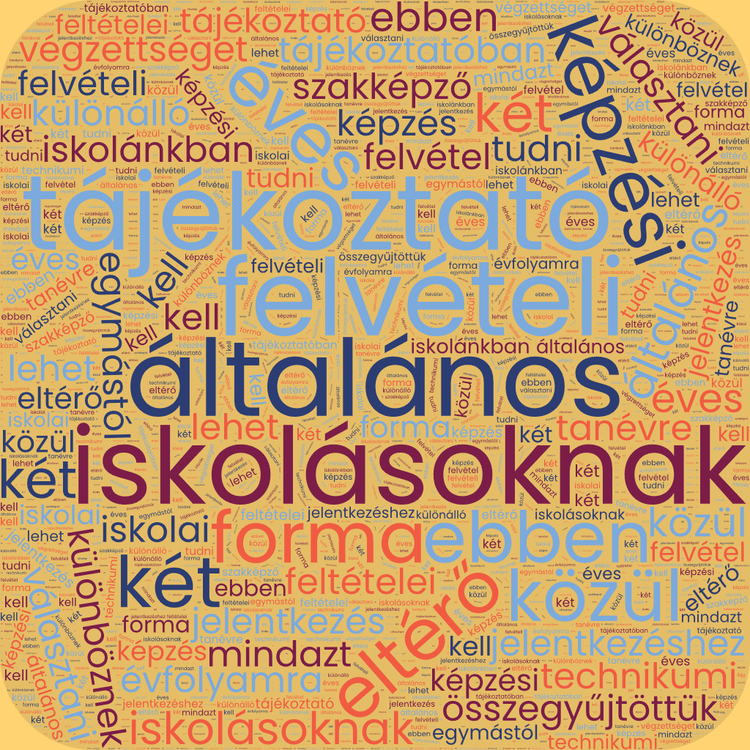 Felvételi tájékoztató nyolcadikosoknak