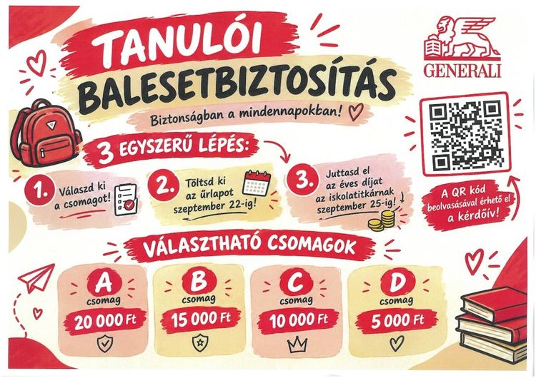 Tanulói balesetbiztosítás