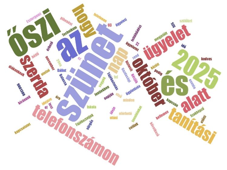 Tájékoztatás az őszi szünet és az ügyeleti rend kapcsán