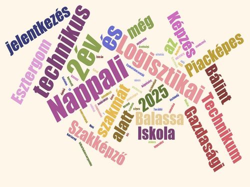 Logisztikai technikus képzés nappali tagozaton