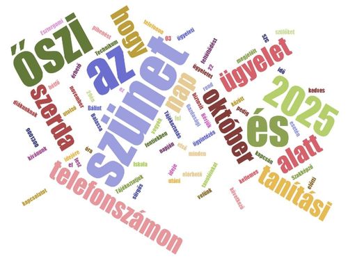 Tájékoztatás az őszi szünet és az ügyeleti rend kapcsán